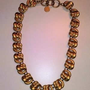 Anne Klein Necklace Vintage Satin Gold Tone